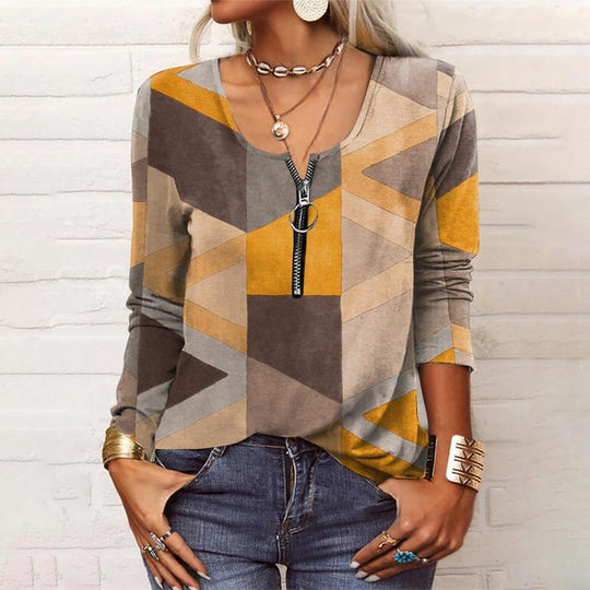 Casual Abstract Print T-Shirt