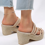 Chunky Heel Platform Sandals