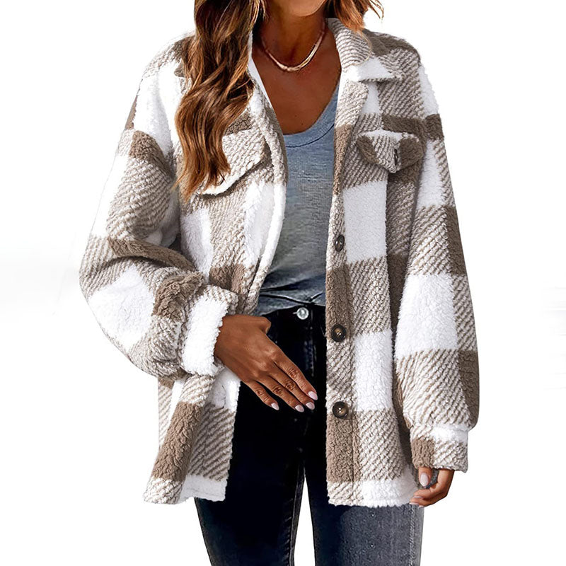 Casual Warm Plaid Coat