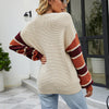 Striped Patchwork Knit Sweater