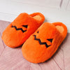 Halloween Pumpkin Plush Slippers