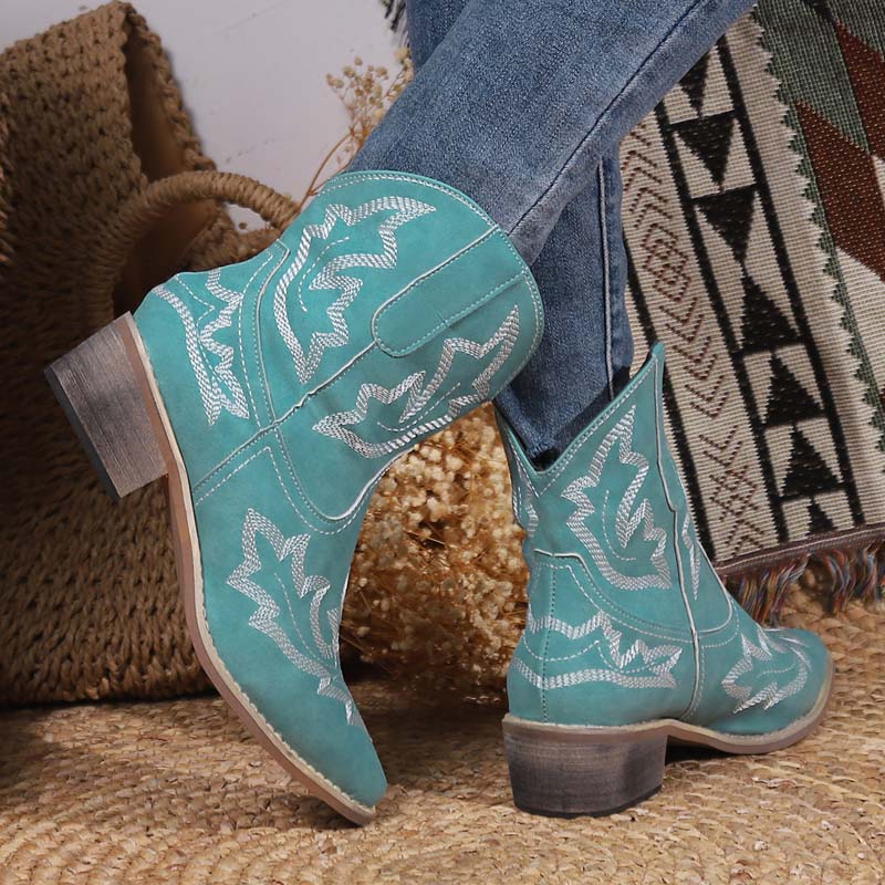 Vintage Embroidered Boots