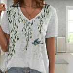 Casual Leaf Print T-Shirt