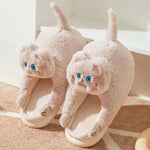 Cartoon Cat Plush Slippers