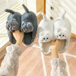 Cartoon Cat Plush Slippers