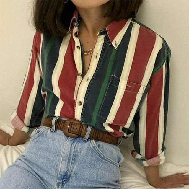 Vintage Striped Blouse