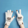 Cat Paw Print Warm Gloves