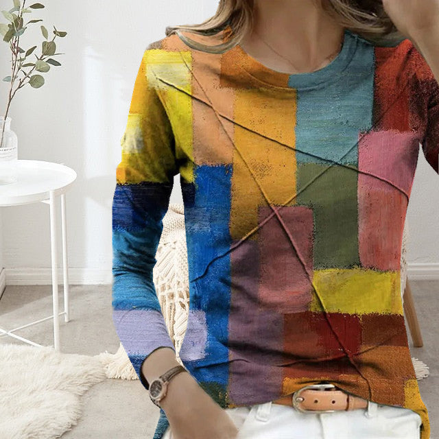 Colorful Geometric Print T-Shirt
