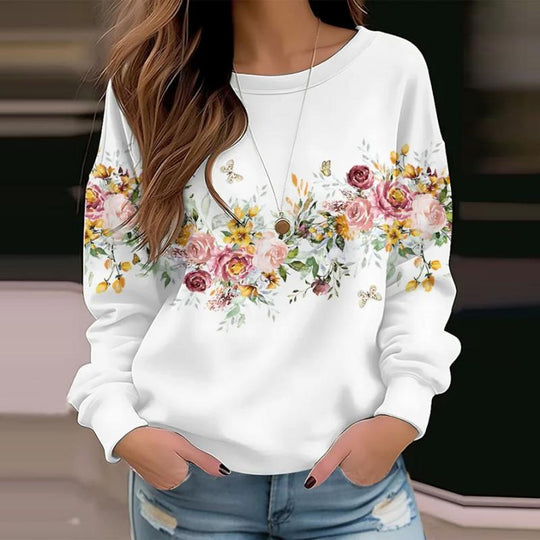 Casual Floral Print Blouse