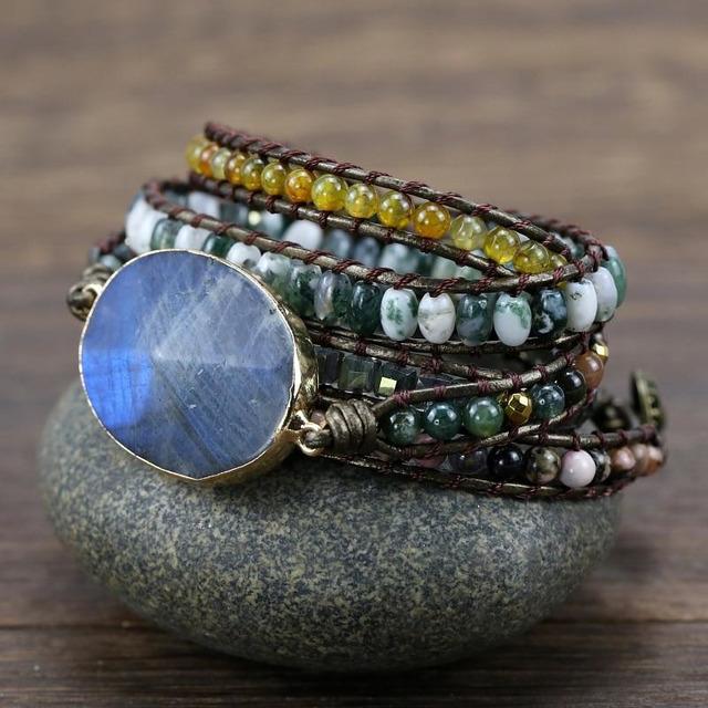 Natural Stone Charm Bracelet