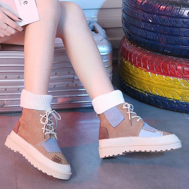 High-top Wool Snow Boots