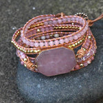 Pink Natural Stone Bohemia Bracelet