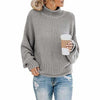 Casual Knitted Solid Pullover